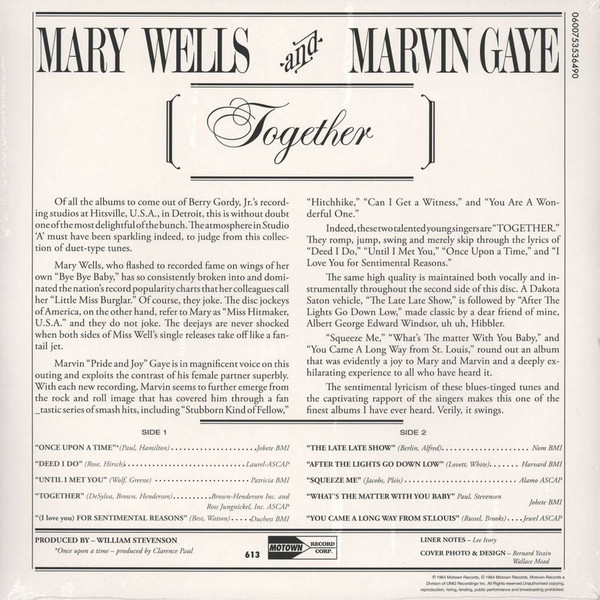 ladda ner album Marvin Gaye With Mary Wells - Together