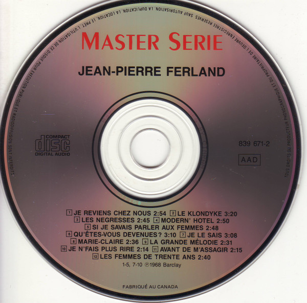lataa albumi JeanPierre Ferland - Master Série
