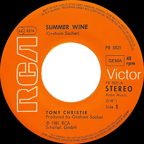 Album herunterladen Tony Christie - Summer Wine Im Coming Home