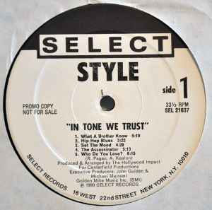 Style – In Tone We Trust (1990, Vinyl) - Discogs