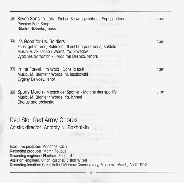 ladda ner album Red Star Red Army Chorus - Moscow Nights