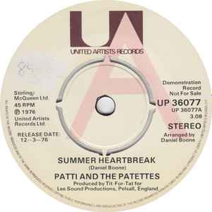 Patti And The Patettes - Summer Heartbreak album cover