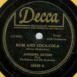 The Andrews Sisters - Rum And Coca-Cola / One Meat Ball