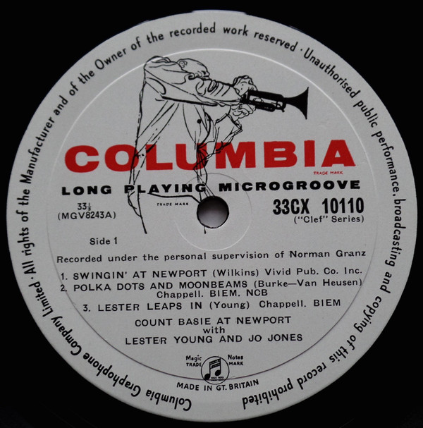 Count Basie - Count Basie At Newport | Columbia (33CX 10110) - 3