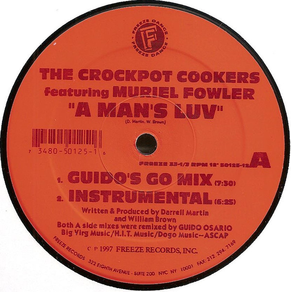 last ned album The Crockpot Cookers Presents Muriel Fowler - A Mans Luv