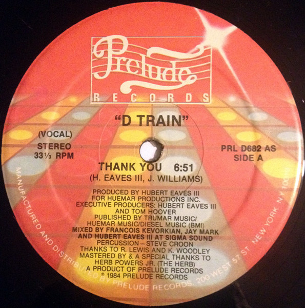 D Train – Thank You (1984, Vinyl) - Discogs