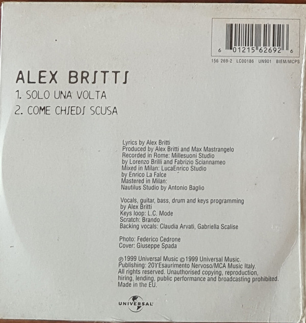 ladda ner album Alex Britti - Solo Una Volta