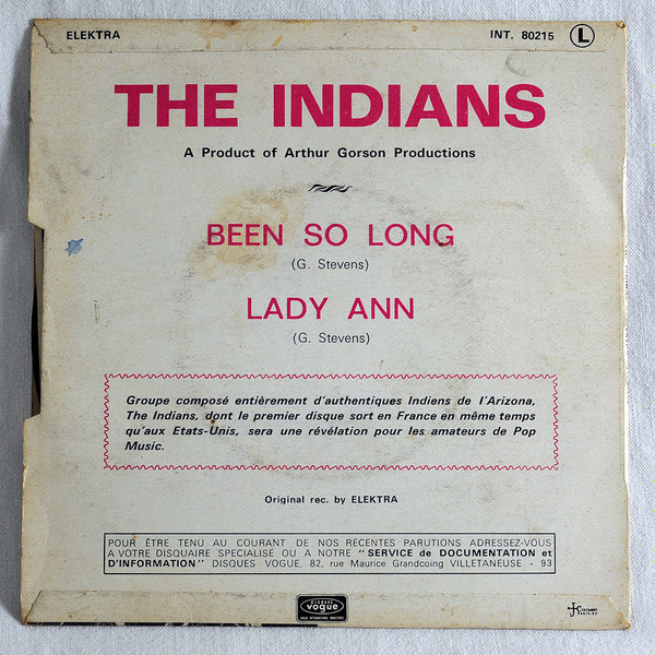 last ned album The Indians - Been So Long Lady Ann