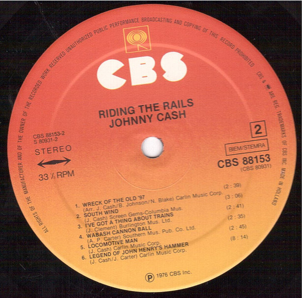 télécharger l'album Johnny Cash - Riding The Rails