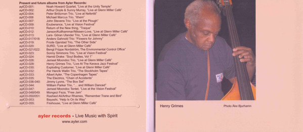 Henry Grimes Trio – Live At The Kerava Jazz Festival (2005, CD) - Discogs