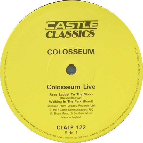 Colosseum - Colosseum Live | Castle Classics (CLALP 122) - 5