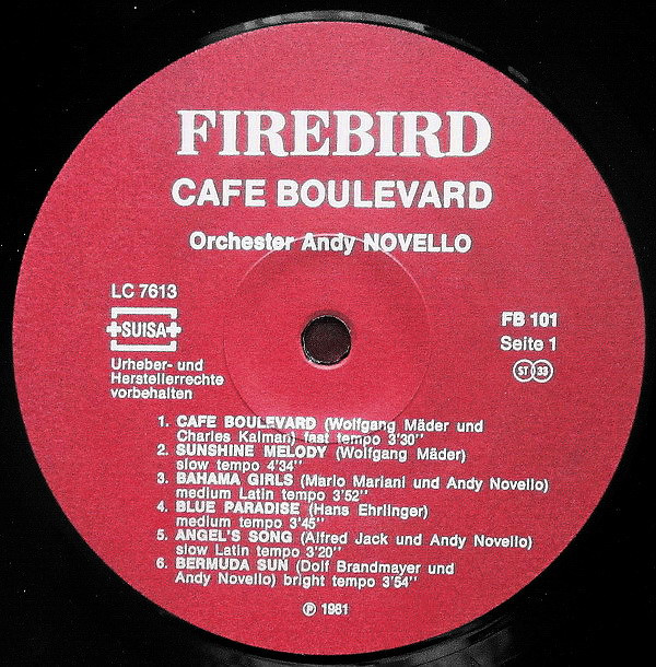 descargar álbum Orchester Andy Novello - Cafe Boulevard