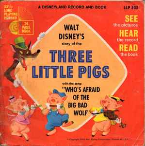 Robie Lester Walt Disney S Story Of The Three Little Pigs 1965 Red Cover Green Labels Vinyl Discogs