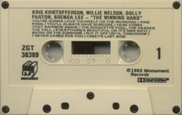 last ned album Kris Kristofferson , Willie Nelson , Dolly Parton , Brenda Lee - The Winning Hand