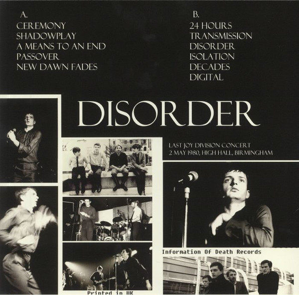 Joy Division – Disorder (2020, Vinyl) - Discogs