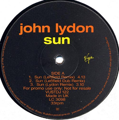 télécharger l'album John Lydon - Sun