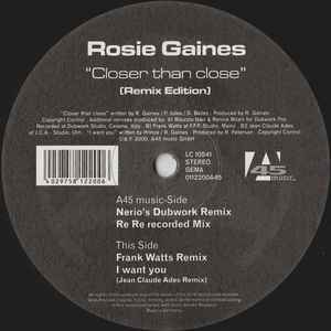 Rosie Gaines - Closer Than Close (Remix Edition) album cover