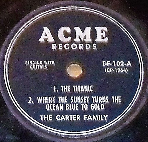 The Carter Family – The Titanic (1956, Vinyl) - Discogs