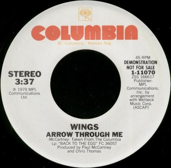 Wings – Arrow Through Me (1979, Vinyl) - Discogs