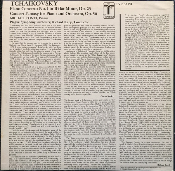 ladda ner album Tchaikovsky, Michael Ponti, Prague Symphony Orchestra Conducted By Richard Kapp - Piano Concerto No 1 Concert Fantasy For Piano And Orchestra