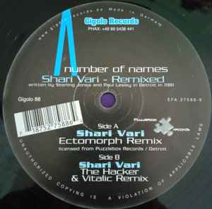 A Number Of Names - Shari Vari - Remixed album cover