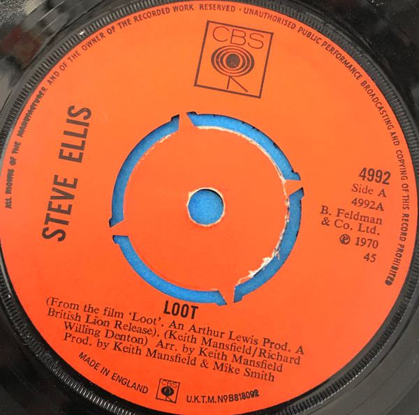 Steve Ellis – Loot (1970, Vinyl) - Discogs