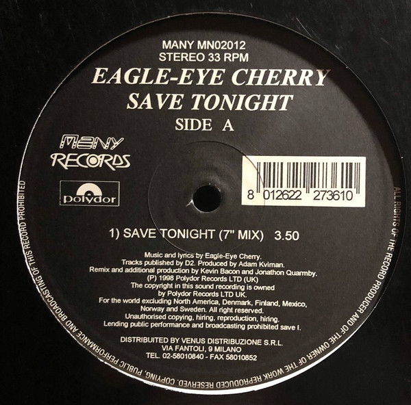 save tonight eagle eye cherry what year