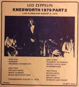 Led Zeppelin – Knebworth 1979 Part 2 (1981, Vinyl) - Discogs
