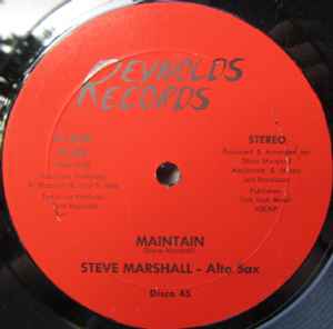 Steve Marshall (2) - Maintain (Alto Sax) album cover