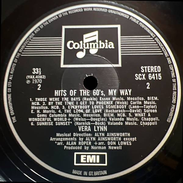 ladda ner album Vera Lynn - Hits Of The 60s My Way