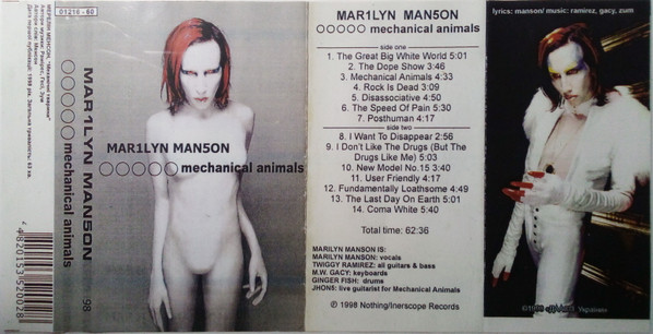 Marilyn Manson – Mechanical Animals (Cassette) - Discogs