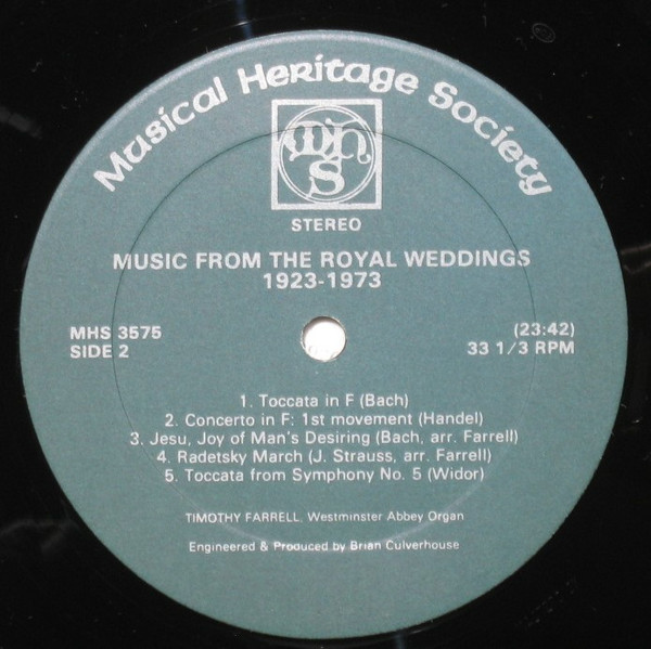 télécharger l'album Timothy Farrell - Music From Royal Weddings 1923 1973