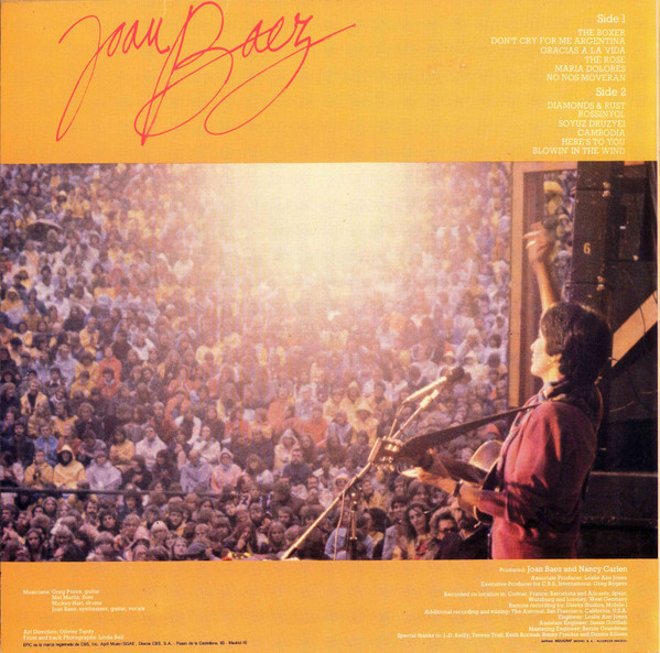 lataa albumi Joan Baez - Tour Europea