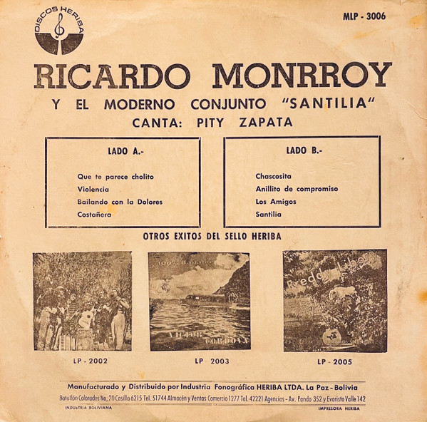 télécharger l'album Ricardo Monrroy Y Su Conjunto Santilla - Ricardo Monrroy En Orbita