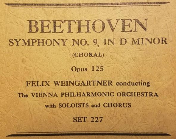 Felix Weingartner Conducting The Vienna Philharmonic Orchestra / Beethoven  – Symphony No. 9 In D Minor (Choral) (1942