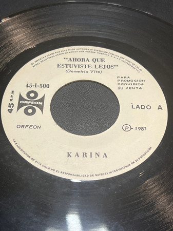 lataa albumi Karina - Ahora Que Estuvistes Lejos En Ese Mas Alla