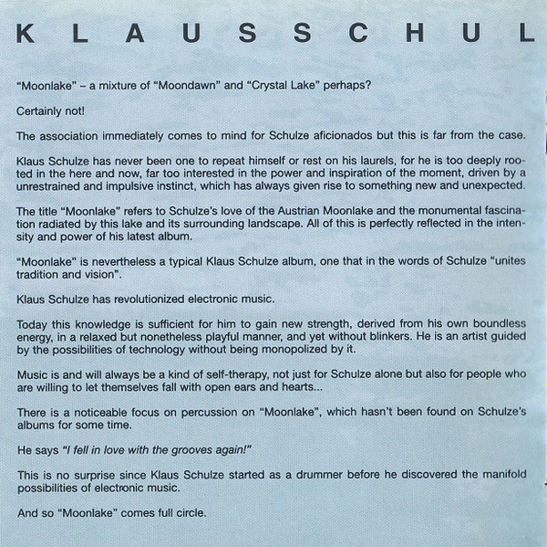 last ned album Klaus Schulze - Moonlake