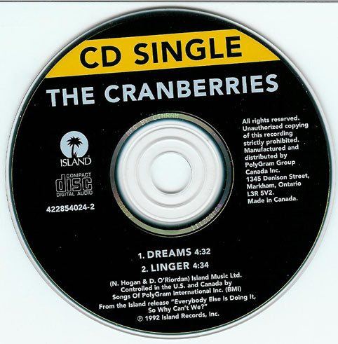 The Cranberries – Dreams (1993, CD) - Discogs