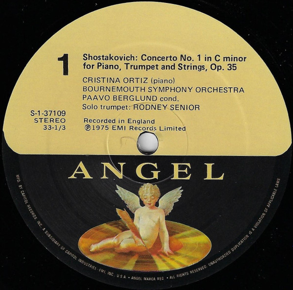 lataa albumi Cristina Ortiz, Bournemouth Symphony Orchestra Conducted By Paavo Berglund Shostakovich - Concerto No 1 For Piano Trumpet And Strings 1933 Piano Concerto No 2 1957