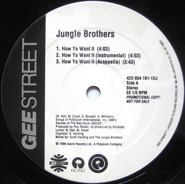Jungle Brothers – How Ya Want It (1996, Vinyl) - Discogs