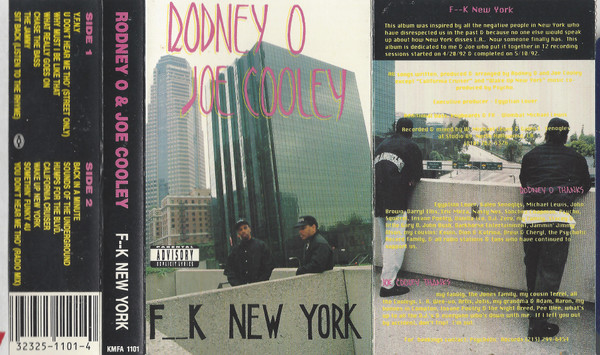 Rodney O & Joe Cooley – F__k New York (1993, Cassette) - Discogs