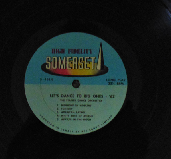 The Statler Dance Orchestra - Let's Dance To Big Hits 1962 | Somerset (S-162) - 4