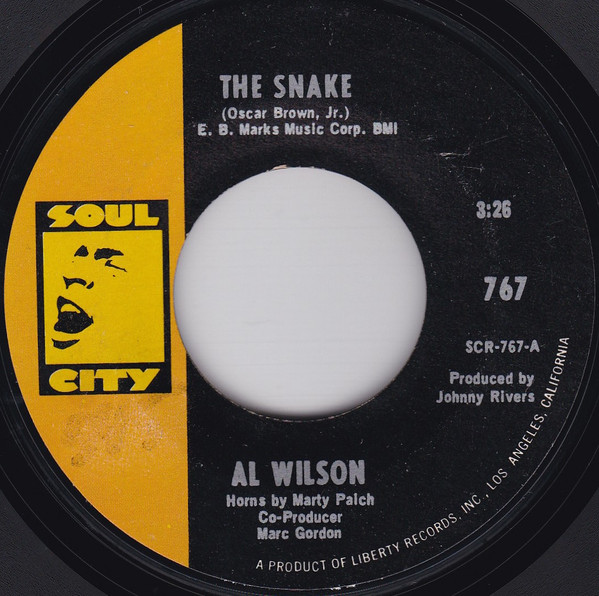 Al Wilson – The Snake (1968, Pitman pressing, Vinyl) - Discogs