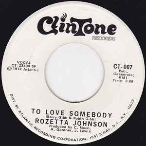 Rozetta Johnson - To Love Somebody album cover