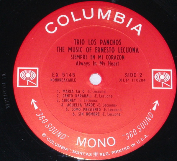 baixar álbum Trio Los Panchos - The Music Of Ernesto Lecuona Always In My Heart Siempre En Mi Corazon