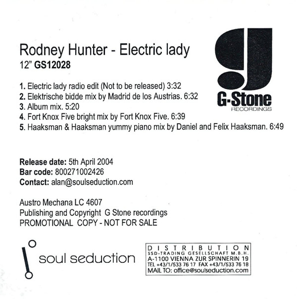 last ned album Rodney Hunter - Electric Lady