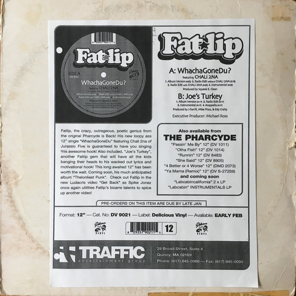 Fatlip WhatchaGoneDu Joe s Turkey Vinyl Discogs