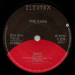 The Cars Drive 1984 Company Sleeve Black Red Paper Labels