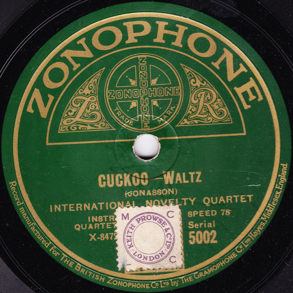 International Novelty Quartet – Cuckoo / Lena (1926
