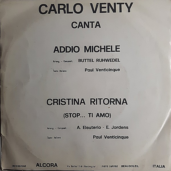 télécharger l'album Carlo Venty - Addio Michele
